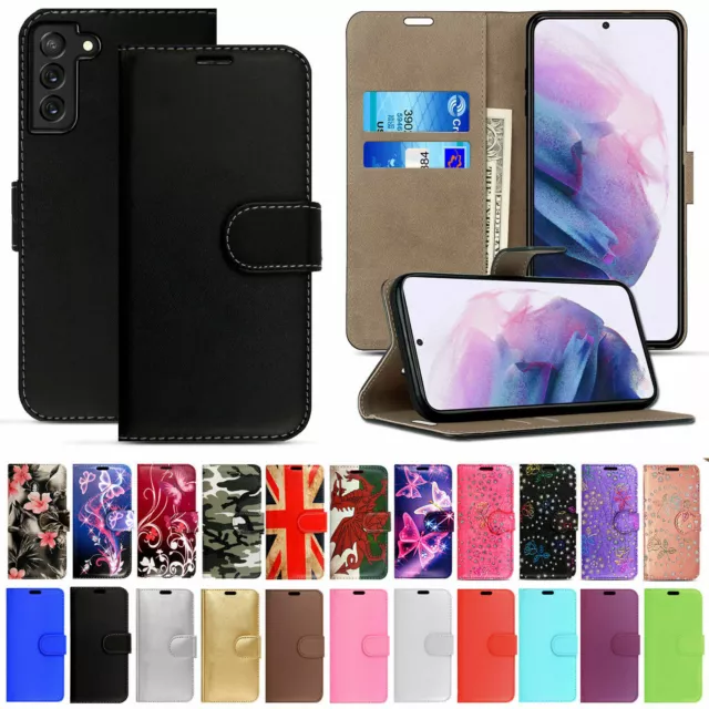 Leather Wallet Flip Stand Case Cover For Samsung S21 S20 Ultra S20 FE S10 S9 S8