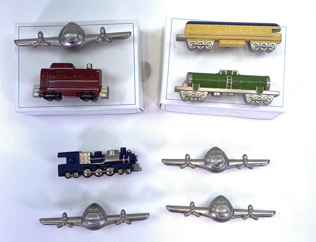 Pottery Barn Kids Train Airplane Dresser Knots Drawer Pulls Metal Lot Bundle PBK