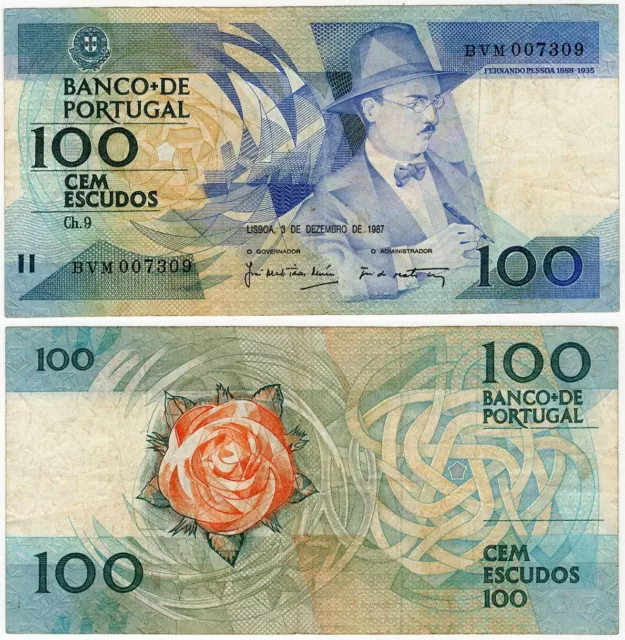 Portugal 1987 Banknote 100 Escudos