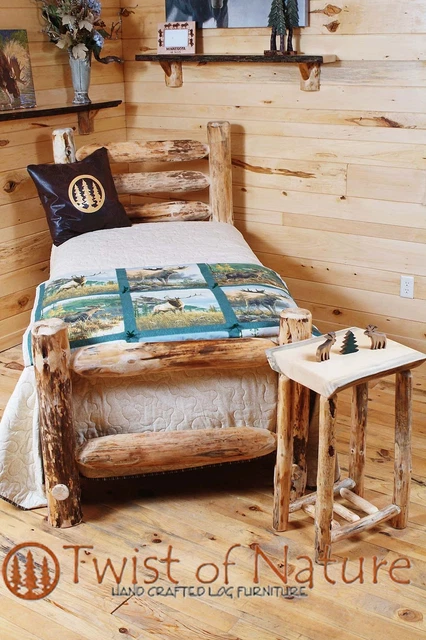 WESTERN CORRAL LOG BED   (complete bed)- Ships Free!! Twist of Nature brand