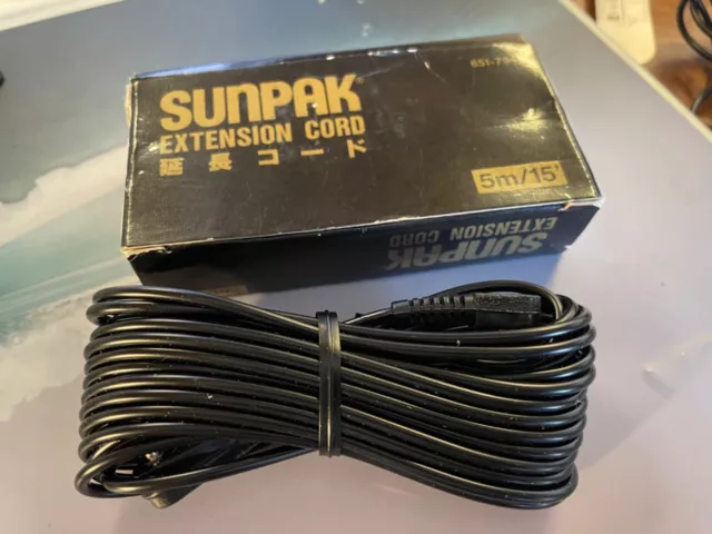 Extensión de cable de sincronización de PC Sunpak 651-794 5m 15 pies en caja sincronización