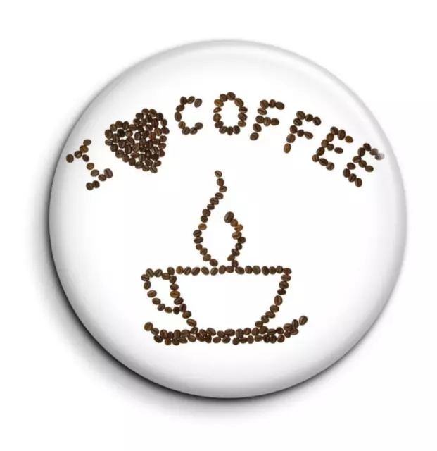 Café 1 i love coffee - Alimentation - Badge Epingle 38mm Button Pin