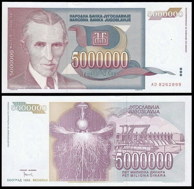Yugoslavia (1968) Five Dinara Bank Note In Protective Sleeve (5 Dinara - Foto 10