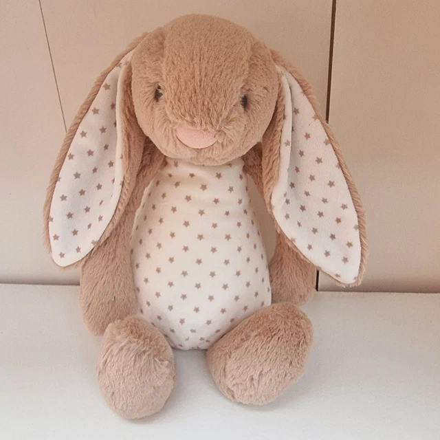 JELLYCAT BUNNY STARRY Bunny NEW Medium Bashful Beige Bunny Stars JELLYCAT BUNNY STARRY Bunny NEW Medium Bashful Beige Bunny Stars
