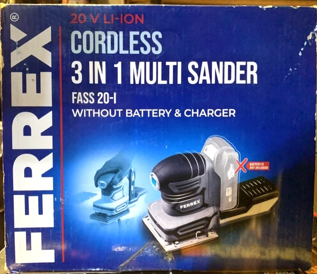 BNIB FERREX 20 V LIIon Cordless 3 in 1 Multi Sander FASS 201 Bare