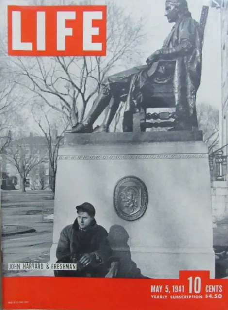 Vintage LIFE Magazine May 5, 1941 - John Harvard & Freshman 164751