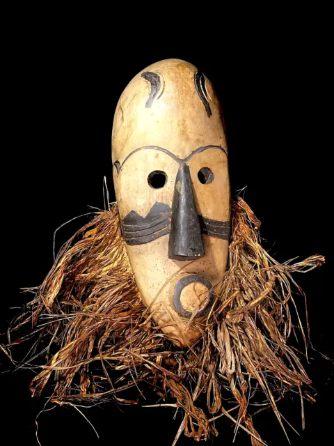 African Lega mask African Tribal Face Mask Wood Hand Carved Wall Hanging-6057
