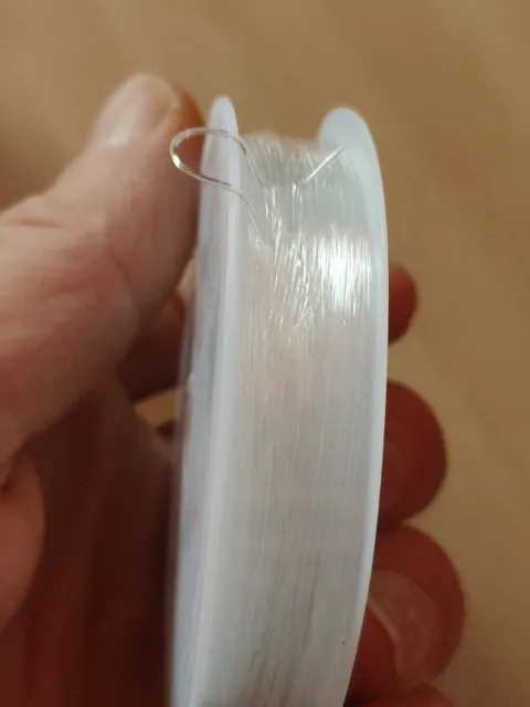 10m Rolle 0,6 mm Stretch Schnur transparent Bastel Schmuck Armband Ketten