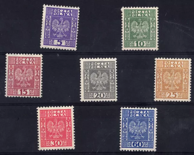 POLOGNE N°356/362:   Neufs**- qualité luxe  !   COTE : 60 €