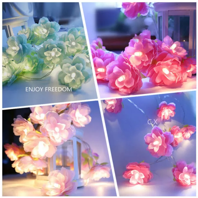 10-40 LED Flower Fairy String Lights Battery Operated Party Christmas Tree Decor