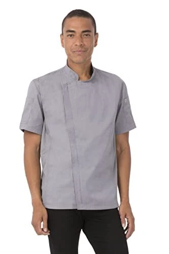 Chef Works Men's Springfield Chef Coat Gray Small