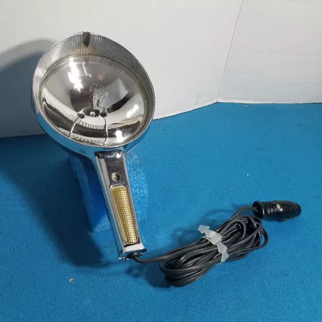 Nice 60s vintage Hollywood accessory chrome hand-held Spot light Kustom item