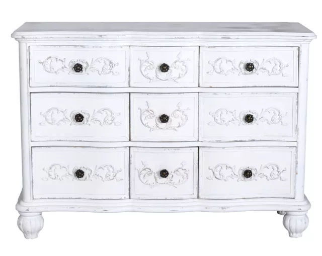 Anrichte Antik Kommode Weiss Sideboard Schlafzimmer Schrank Barock Möbel Vintage