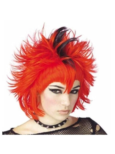 Women's Red & Black Mohawk Wig
