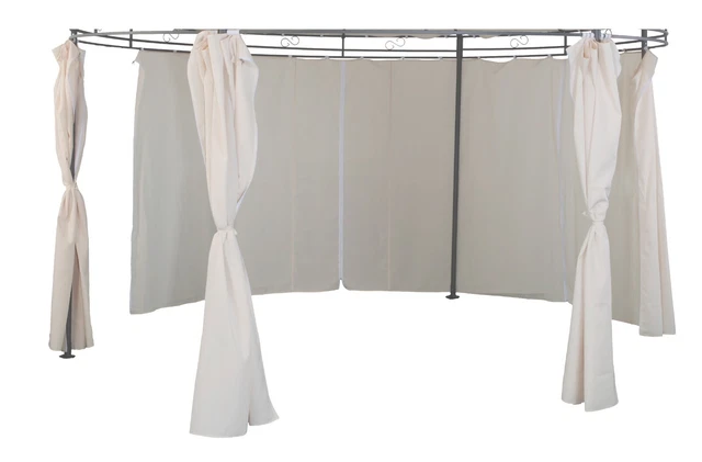 6 Stück Seitenteile für Gartenpavillon Pavillon rund Ø 350cm 4 Farben