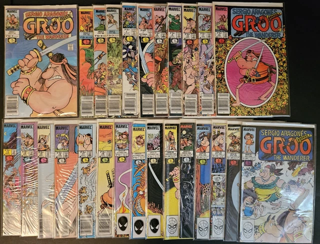 GROO THE WANDERER #1 , 2, 4-18, 20-22, 36-41 1985 Epic Comics Aragones LOT of 26