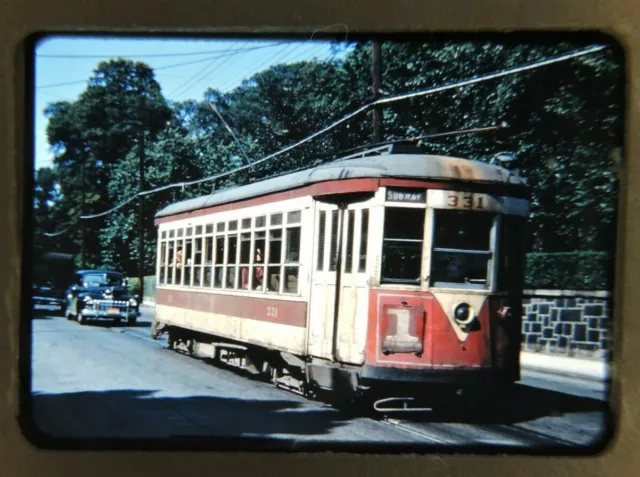 Original 1946 TARS Trolley New York City NYC Color Kodachrome Transparency Slide