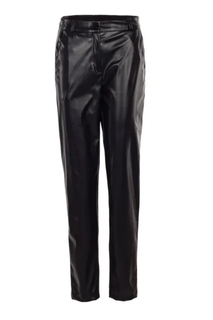 Black leather trousers Size 0, 2, 4, 6, 8 US Fashionable NEW High Quality