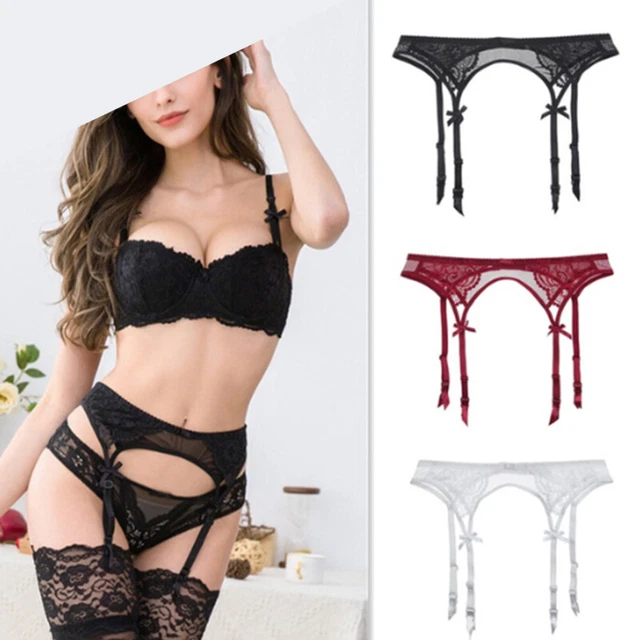 Garter Sexy Mesh Lace Embroidered Non-Slip Back Buckle Women Garter Band Decor