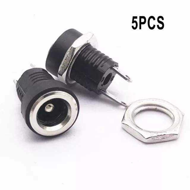 5PCS Low Voltage DC Power Connector Socket with 21mm Pins for Panel Mounting 3