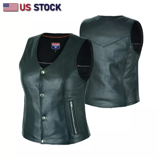 Womens Motorcycle Vest | Motorcycle Vest for Ladies Basic Gun Pocket -HL14850SPT