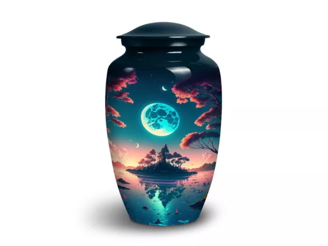 Large Moon Urn Ashes for Adults Female & Male - Burial Cremation Urns for Human