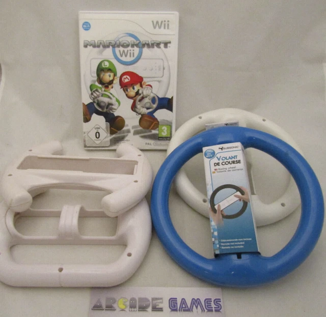Lot De 3 Volants (non Officiels) Pour Wii - Bleu, Occasion Mais Fonctionnels