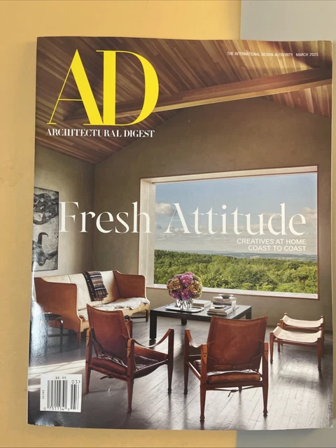 AD ARCHITECTURAL DIGEST magazine March 2025 Walton Goggins home & other ...