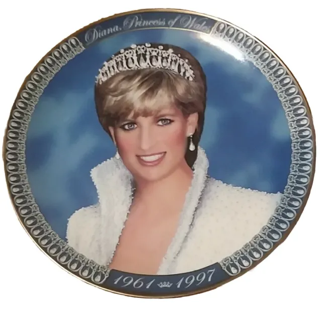Limited Edition Princess Diana Memorial Tribute Plate Saucer Porcelain -...