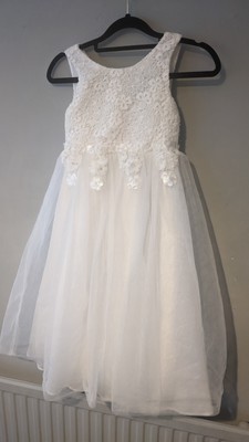 Girls Age 6 Flower Girl Dress By RJR. John Rocha with matching shoes size 11