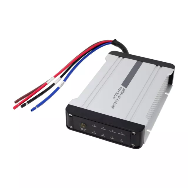 20A 12V DC to DC Automatic Battery-to-Battery Charger with built-in Solar Input