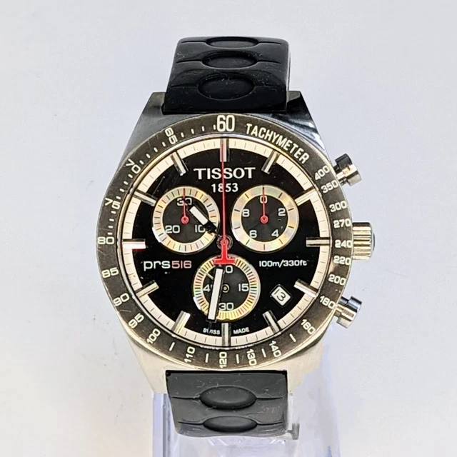 TISSOT PRS 516 Chronograph T044417A Quartz Diver 100m 330Ft Mens