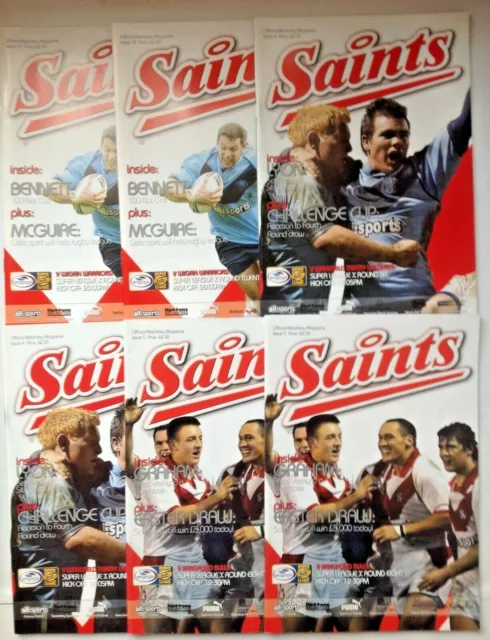 St Helens Rugby League Programmes 1962 - 2007 3