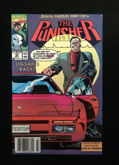 Punisher #35 (2ND SERIES) MARVEL Comics 1990 VF NEWSSTAND