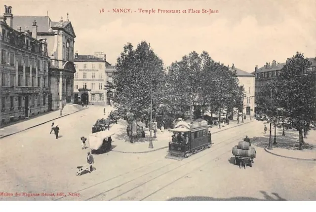 54. n° 103579 .nancy .tramway .temple protestant et place st jean .