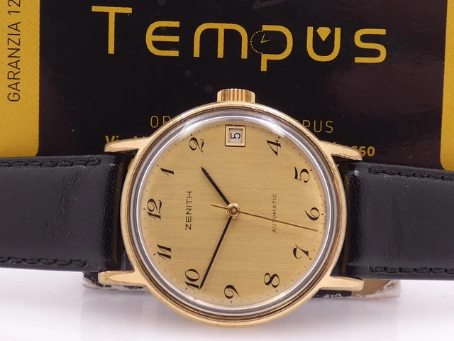 Zenith Automatic Date 20-1650-380 Oro 18 Kt Gold Filled Cal 2572Pc Orologio Uomo