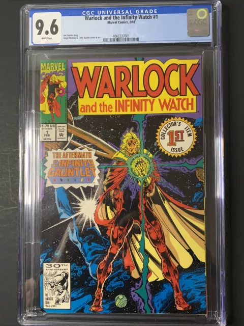 Warlock and the Infinity Watch #1 Marv. 1992 CGC 9.6 Infinity Gauntlet aftermath