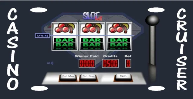 Casino Cruiser Slot Machine Photo Vanity License Plate 12"x6" QUALITY ALUMINUM