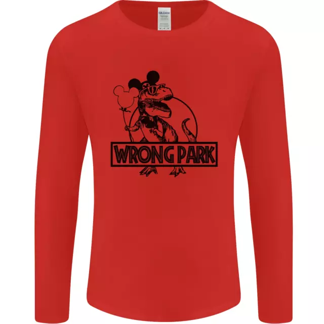 T-shirt da uomo Wrong Park Funny T-Rex Dinosaur Jurrasic 3