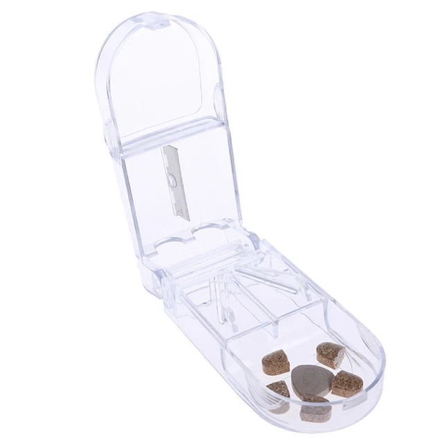 1 Pcs Pill Cutter Splitter Half Storage Compartment Box Medicine Tablet Hold  Sg