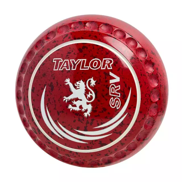 Taylor SRV Lawn Bowls Size 3 Heavy Gripped Red/Maroon HAC5863A