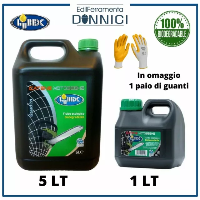 OLIO PER CATENA motosega protettivo lubrificante biodegradabile da 1 - 5 LT  EUR 11,90 - PicClick IT