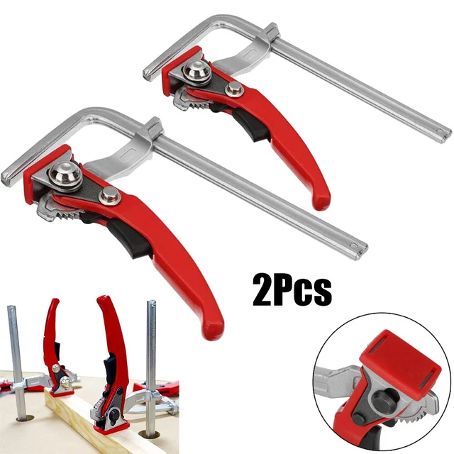 TOOLCOOL Quick Release Ratchet Clamps For Track Saw Guide Rails - 2 Pack, 160mm Capacity 2 thumbnail image