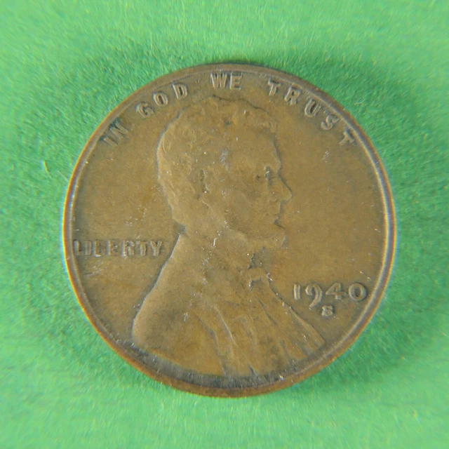 1940 S Lincoln Head Wheat Penny