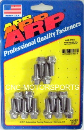 Arp Header Bolt Kit 444-1102 Chrysler 5/16" Diameter Bolt 5/16 Size Qty 14