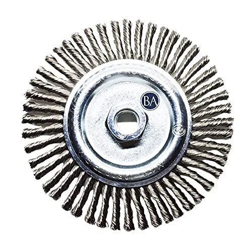 6" x 1/4" Stringer Bead Wire Wheel with 5/8"-11 Thread, for Weld Cleaning, We...