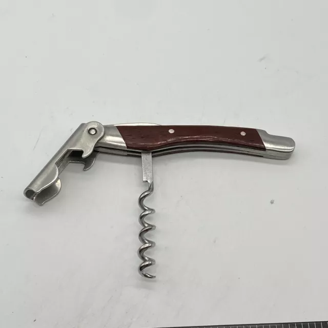 Waiter's Folding Corkscrew / Bottle Opener / Foil Cutter - Stainless