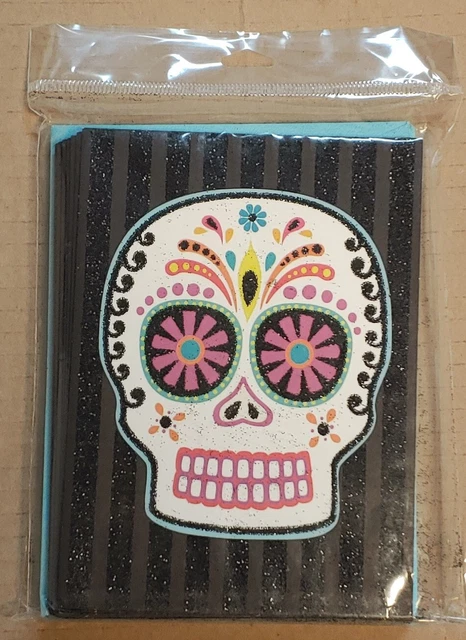 Pack Of 10 Hallmark Dia De Los Muertos Note Cards -- Blank Inside