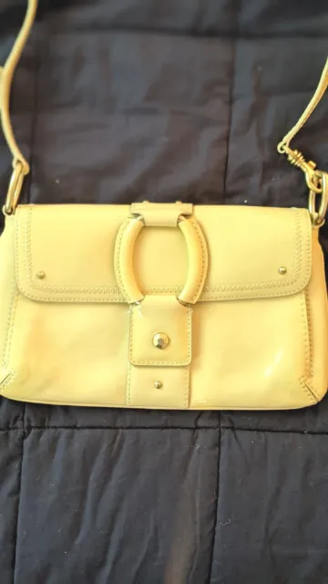 SIGRID OLSEN Pale Yellow Patent Leather Pocketbook