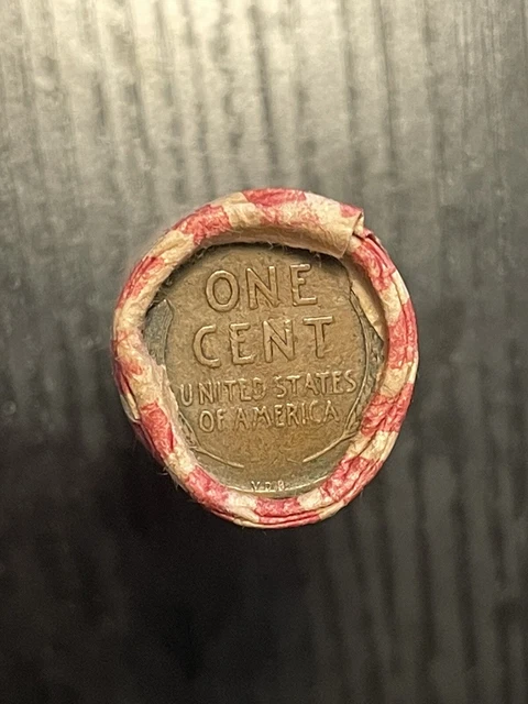 1909 VDB Lincoln Penny / Reverse Indian Head Ends Mix Wheat Cent Roll